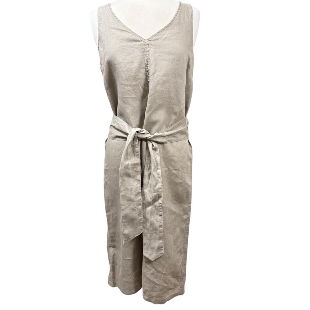 Adrienne Vittadini Beige Linen Dress Size M